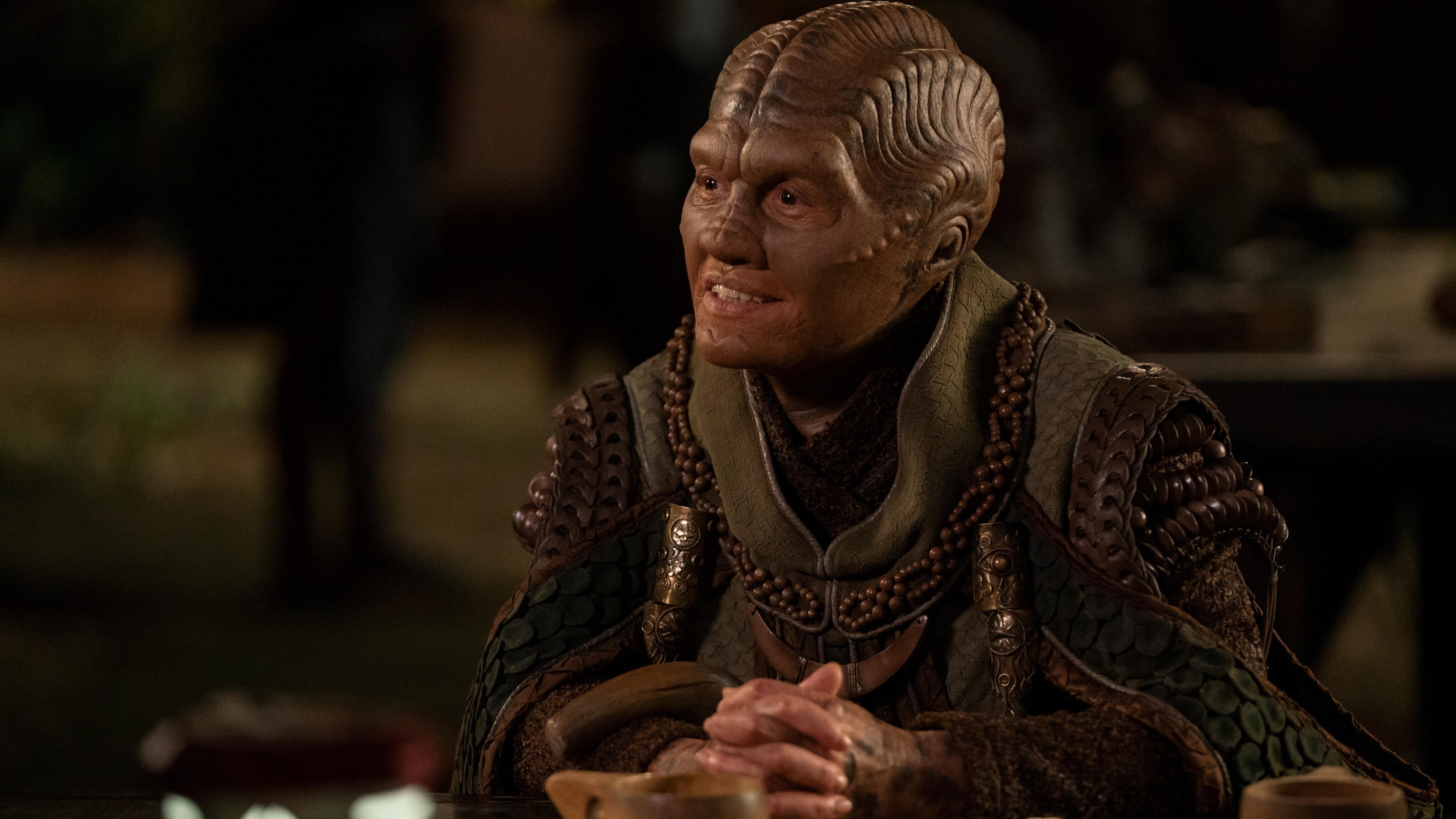 The Orville: New Horizons -- “Midnight Blue” - Episode 308 -- Kelly and Bortus are assigned to a mission that takes them to Heveena’s sanctuary world. Heveena (Rena Owen), shown. (Photo by: Greg Gayne/Hulu)