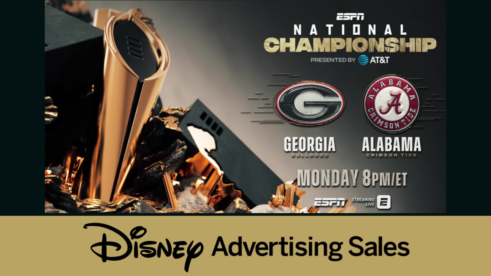 Disney Advertising Sales Kicks Off the New Year with Exciting Sponsorship Portfolio for College Football Playoff National Championship Game 