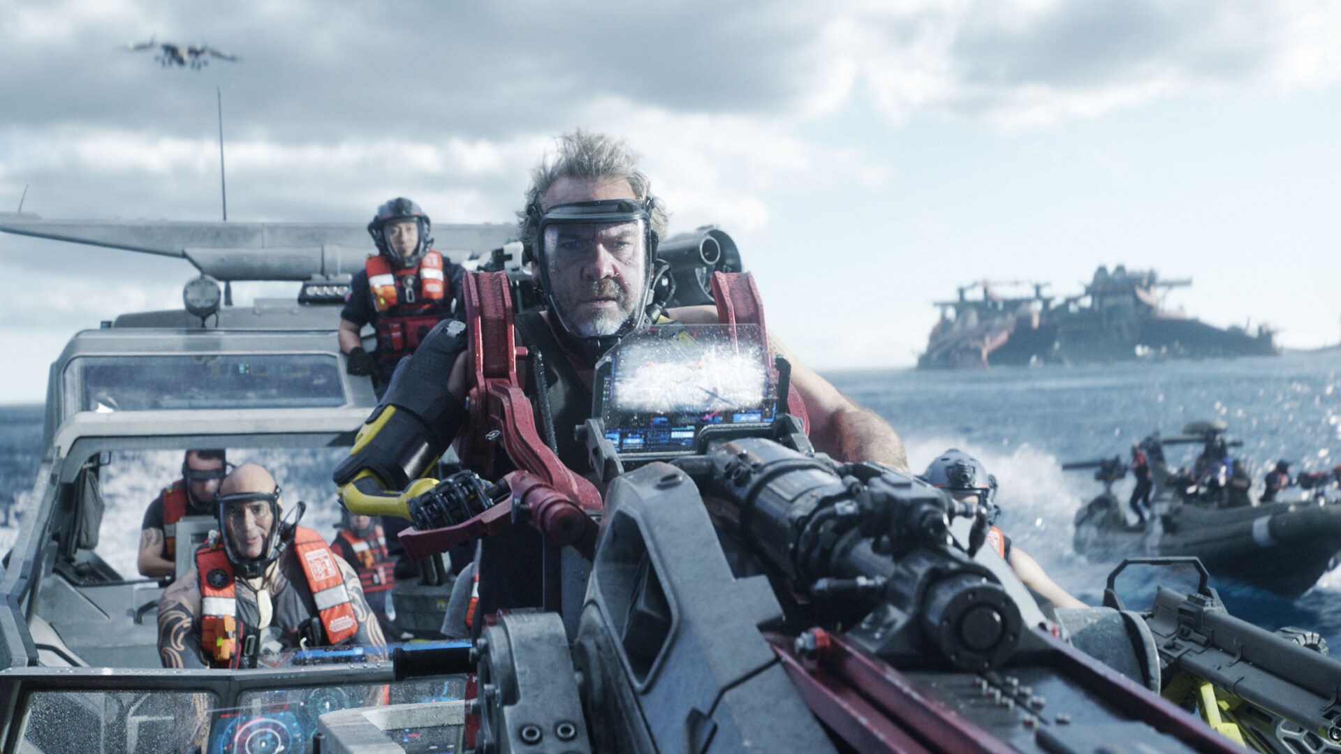 Captain Mick Scoresby takes the helm of a boat.