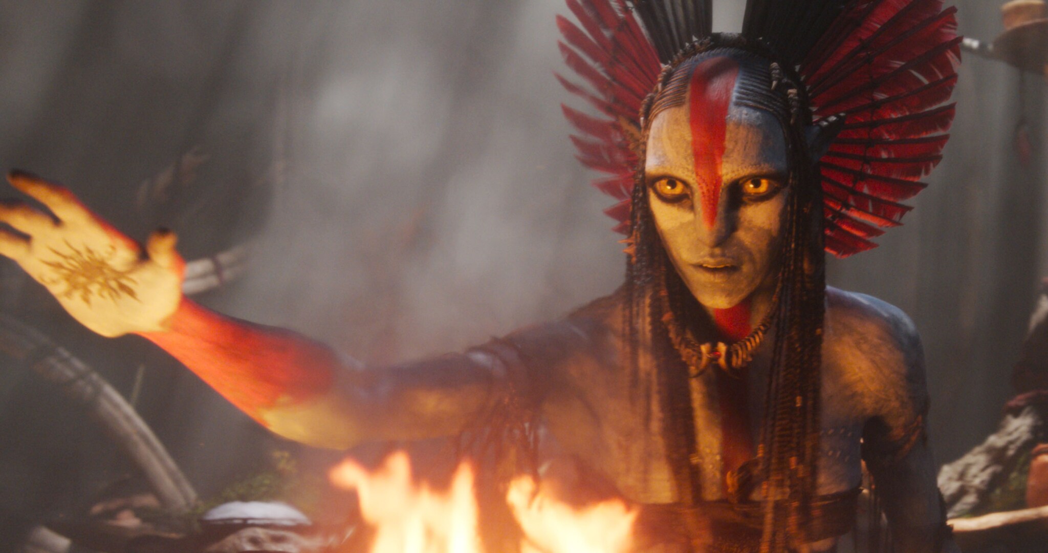 Image of Varang from the 20th Century Studios movie, "Avatar: Fire and Ash."