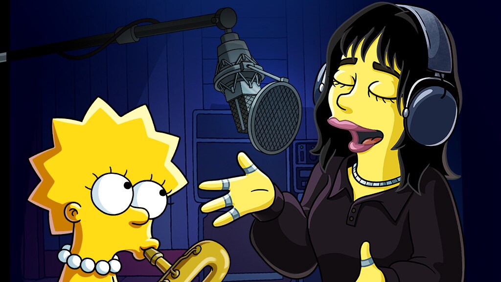 Billie Eilish e Lisa se encontram em Os Simpsons