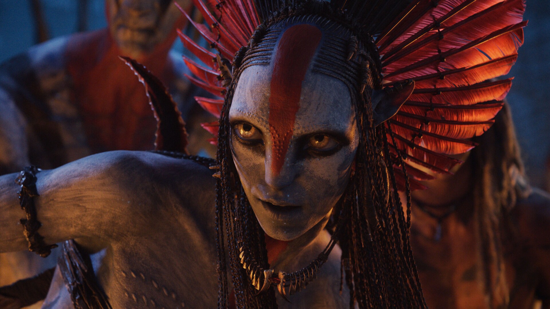 Varang (actor Oona Chaplin) from the 20th Century Studios movie "Avatar: Fire and Ash."