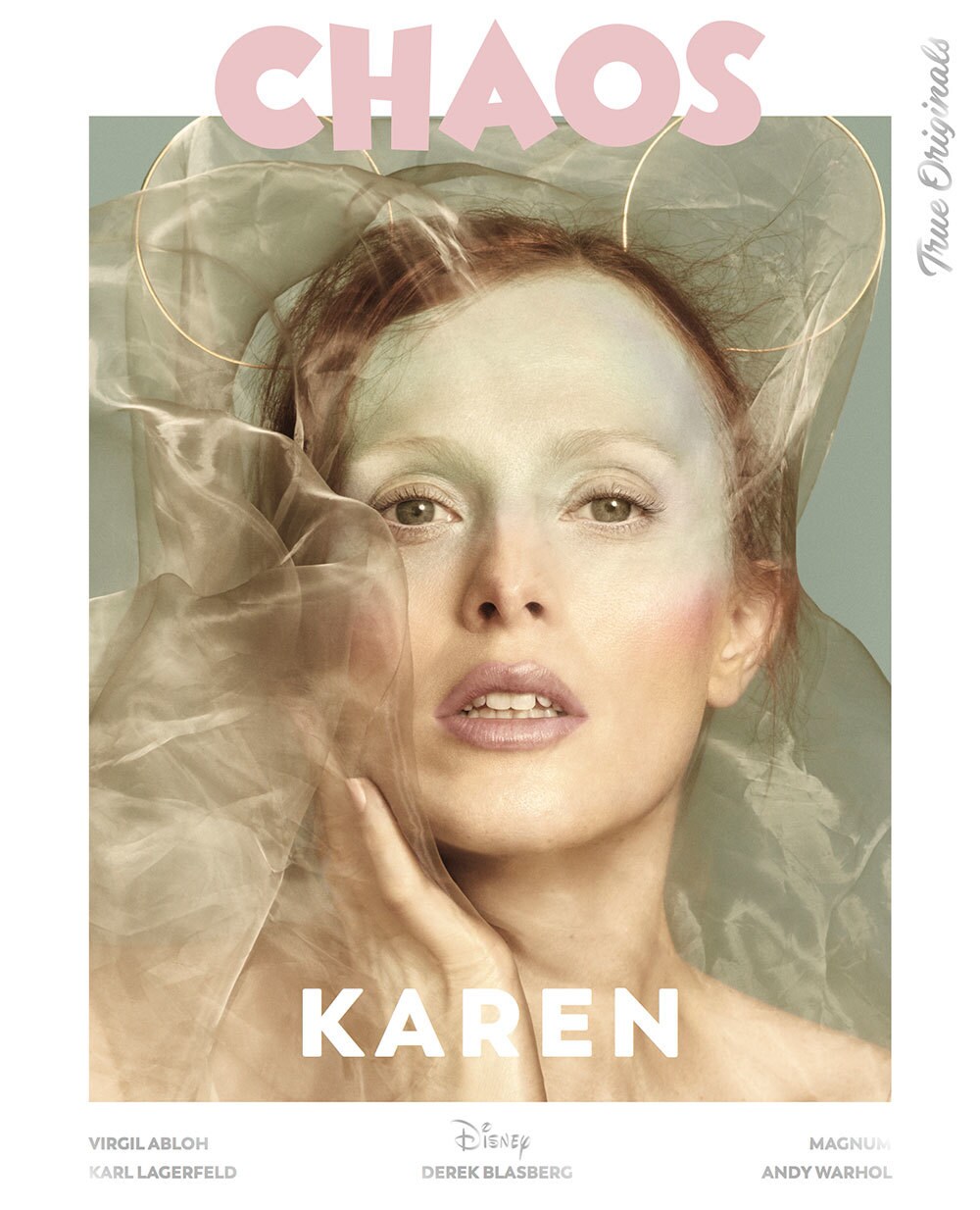 Karen Elson on a special edition cover for Chaos magazine