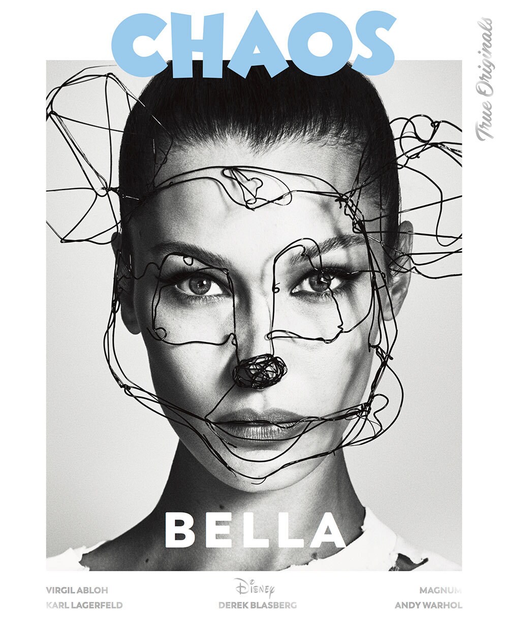 Bella Hadid on a special edition cover for Chaos magazine