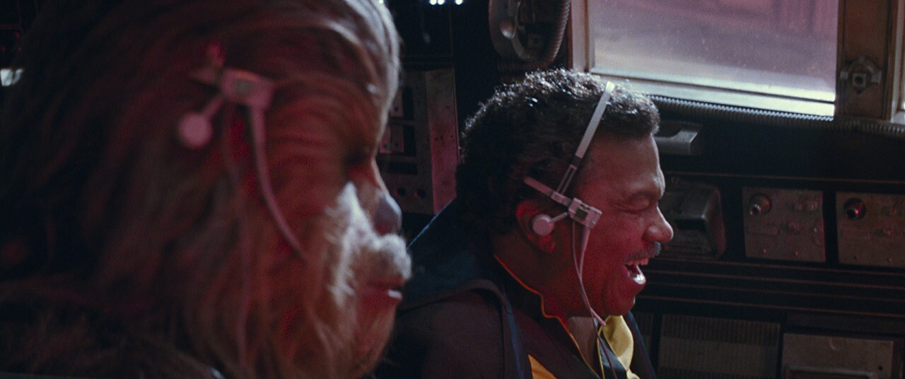 Chewie and Lando in Falcon