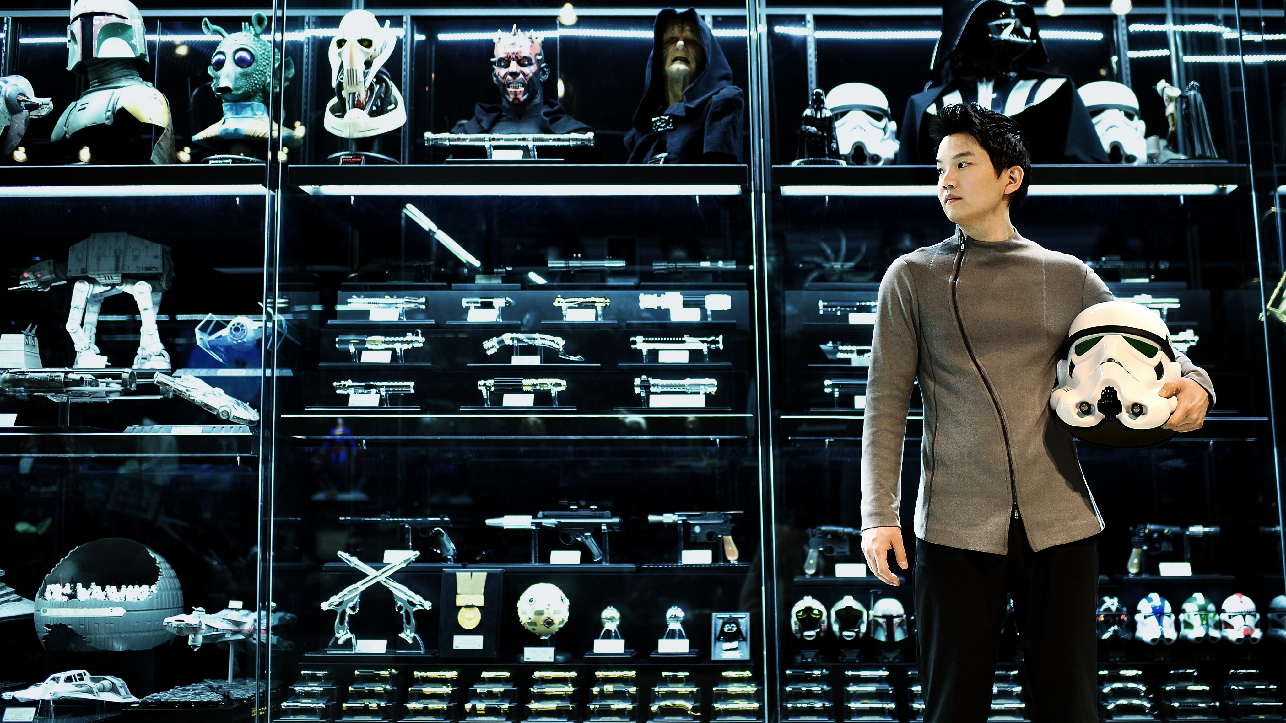 Cho Woong with his Star Wars collection