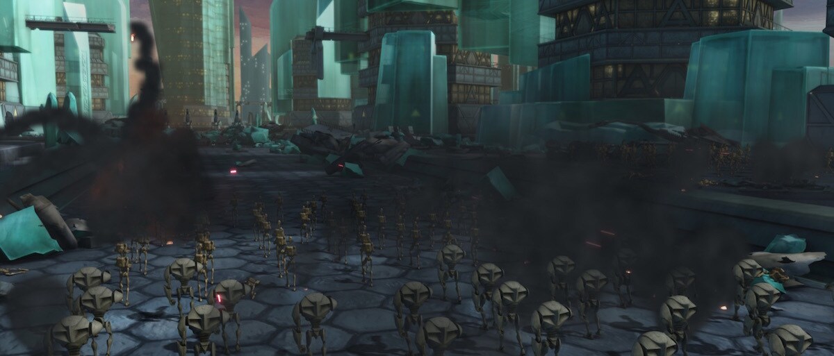 The Separatist Droid Army invading Christophsis The Separatist Droid Army invading Christophsis