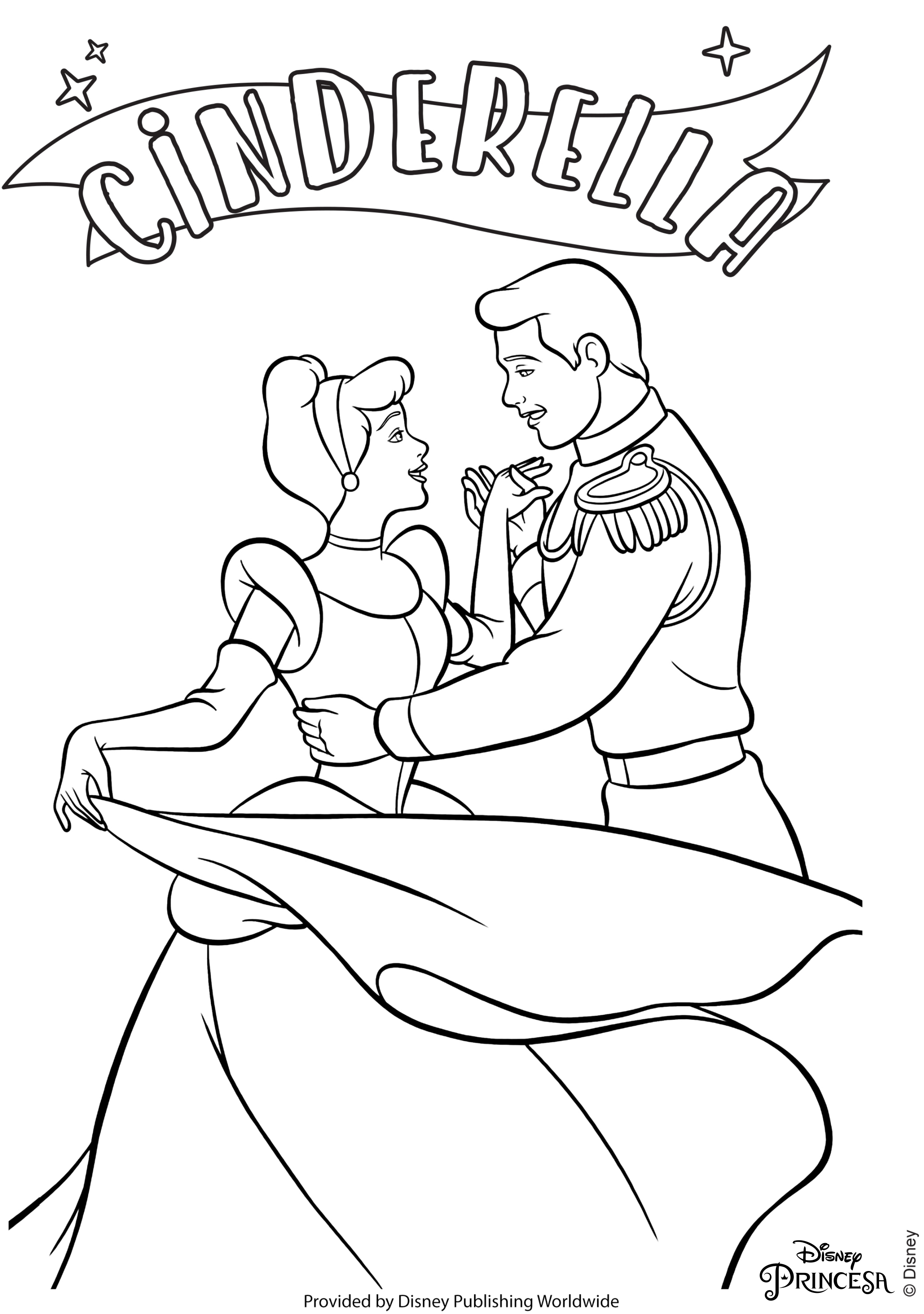 Desenhos de Princesas da Disney para Colorir e Imprimir