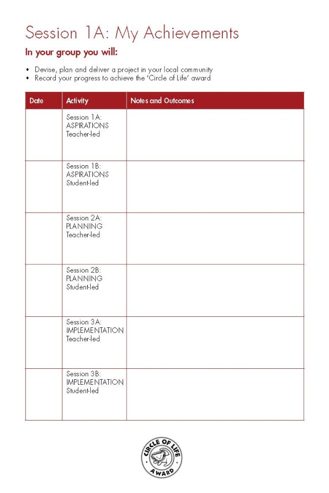 PDF image of a worksheet include a table