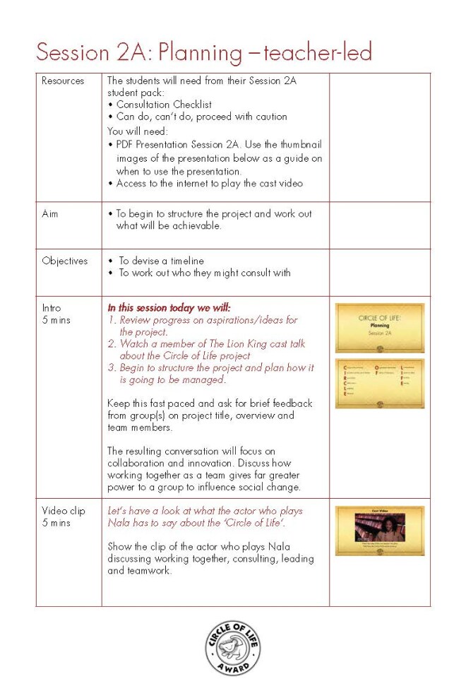 An image of a notes for teachers in a table