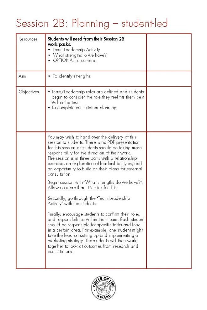 An image of notes for a teacher in a table