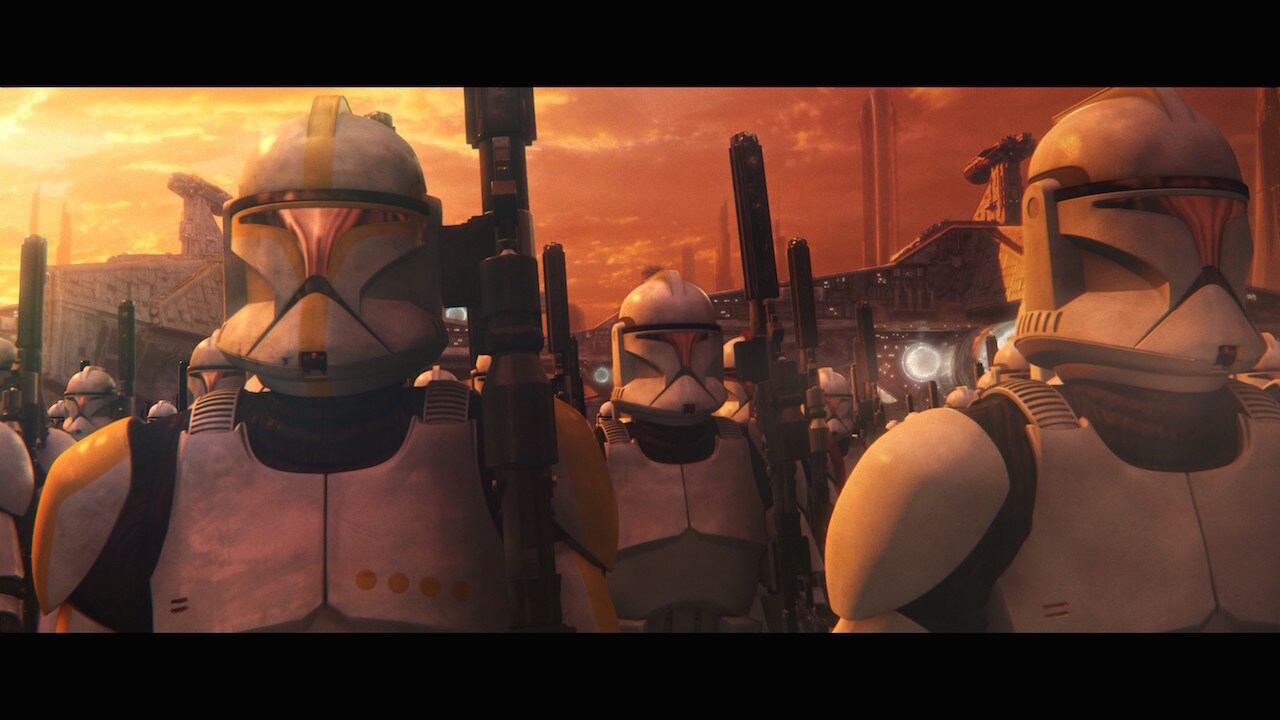At the beginning of the Clone Wars, clone troopers wore standard white armor designed for their u...