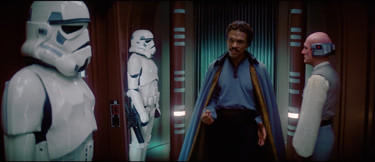 Lando and Lobot with Stormtroopers