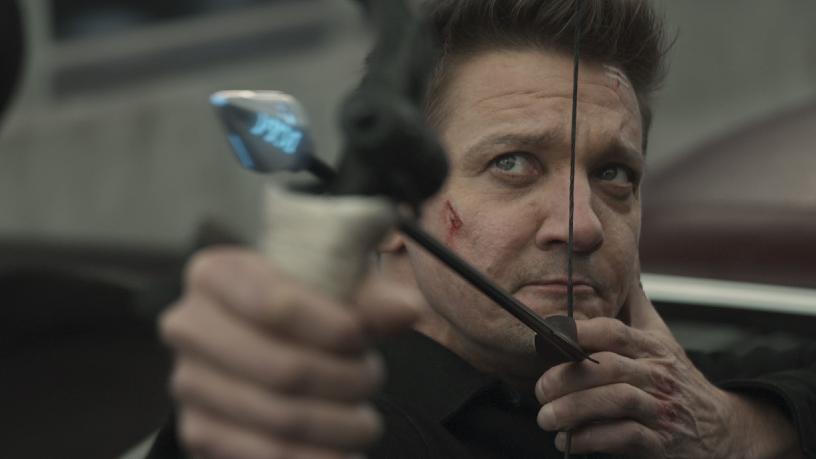 Jeremy Renner as Clint Barton/Hawkeye. Photo courtesy of Marvel Studios. ©Marvel Studios 2021. All Rights Reserved.