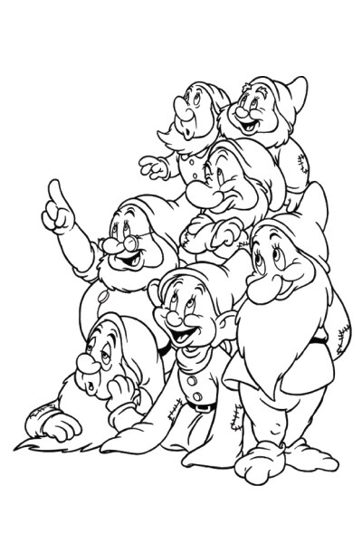 Coloriage les 7 nains coloriage les 7 nains