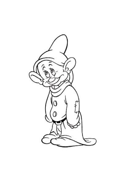 coloriage simplet sourit