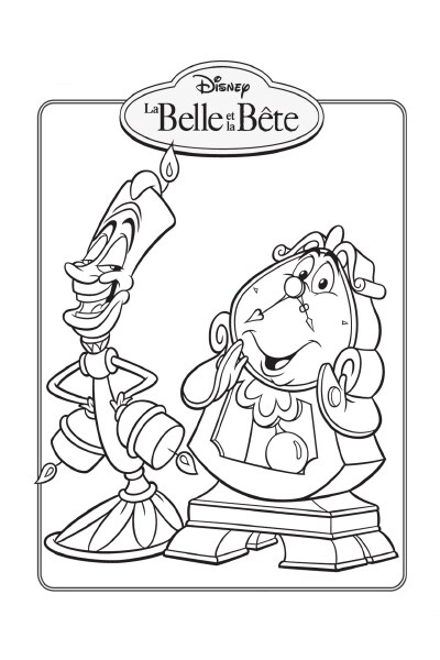 coloriage belle et lumiere
