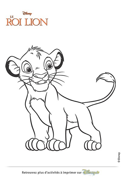 coloriage simba le lionceau