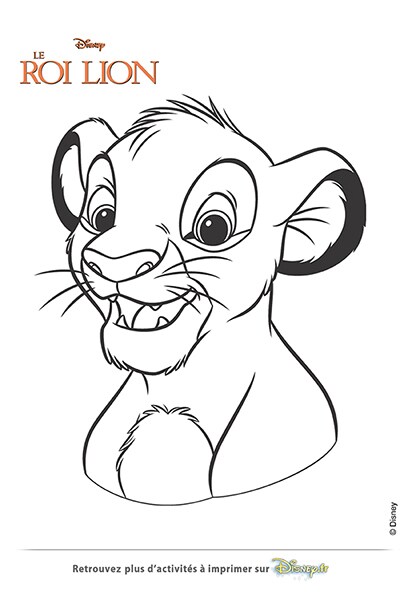 Coloriage Simba | Disney Coloriages FR