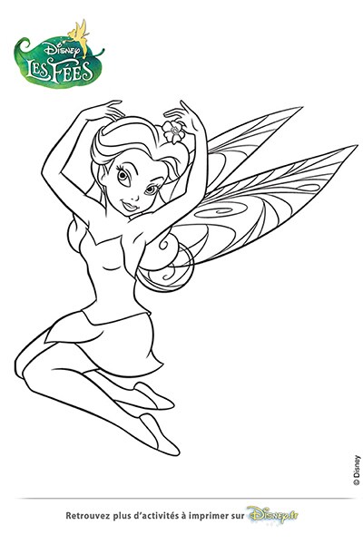 Coloriage Rosélia et la fleur | Disney Coloriages FR