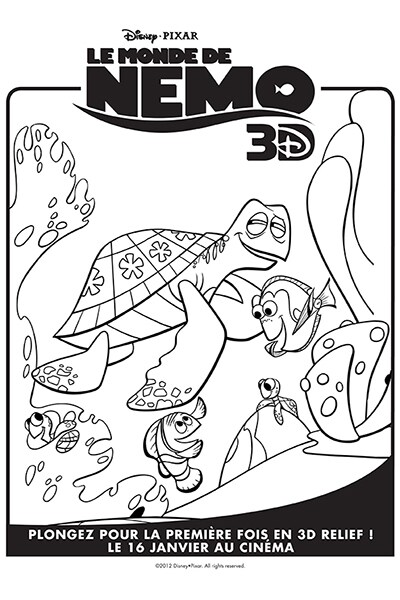 coloriage dory reconforte nemo