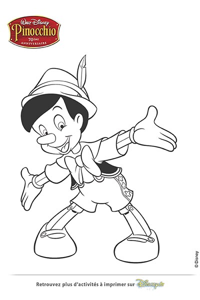 coloriage le gentil pantin pinocchio