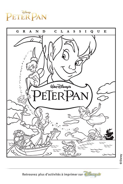 Coloriage Clochette et Peter Pan coloriage clochette et peter pan