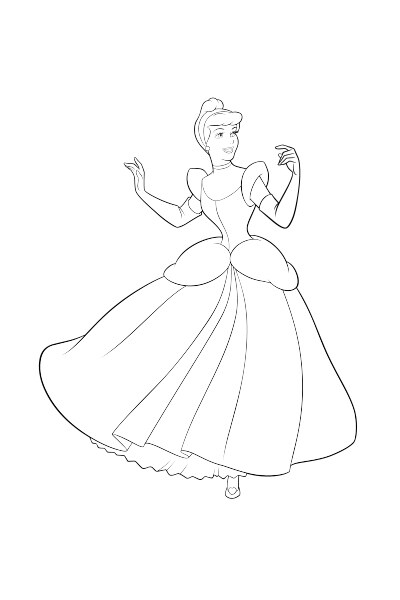 coloriage princesse cendrillon en ligne