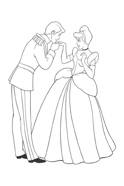 coloriage princesse et prince charmant