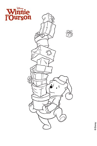 coloriage winnie chandelle