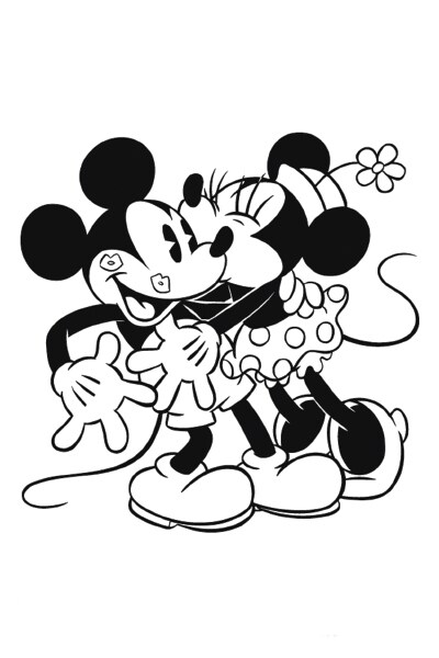 Coloriage Mickey Père Noël | Disney Coloriages FR
