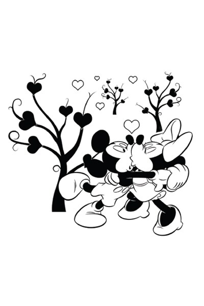 Le bisou de Mickey et Minnie Disney Coloriages FR Le bisou de Mickey et Minnie Disney Coloriages FR