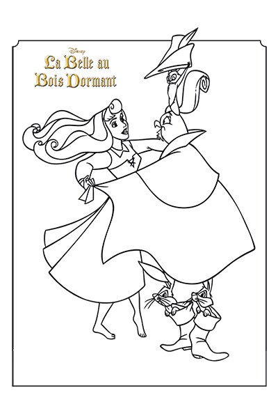Coloriages La Belle au Bois Dormant 1959 la belle au bois dormant 1959