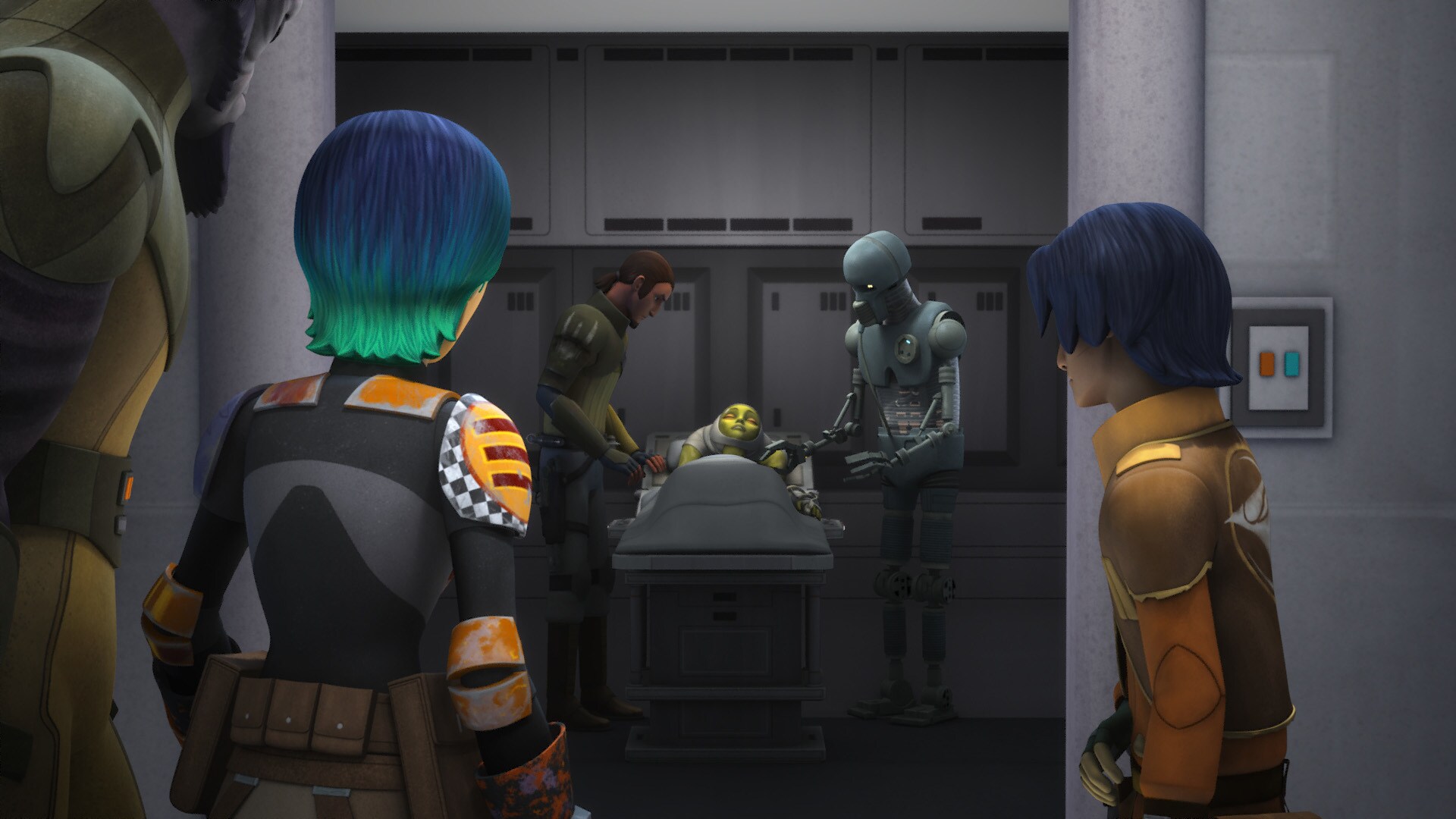 Thankfully, Hera's vital signs stabilize -- but Sabine is angry. She apologizes to an unconscious...