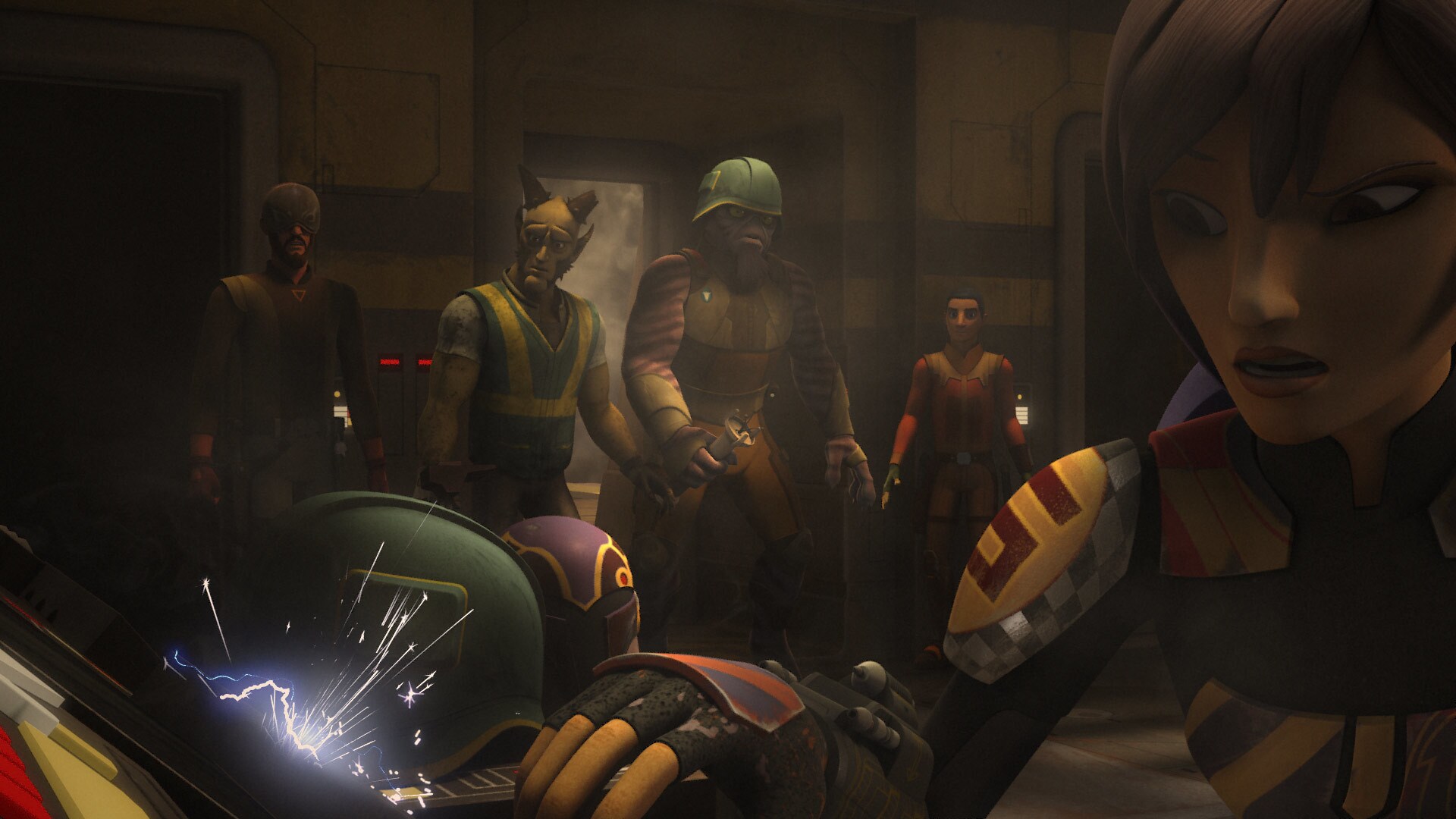 The Empire arrives to investigate. Vizago acts as the captain and covers for the rebels, while Ze...