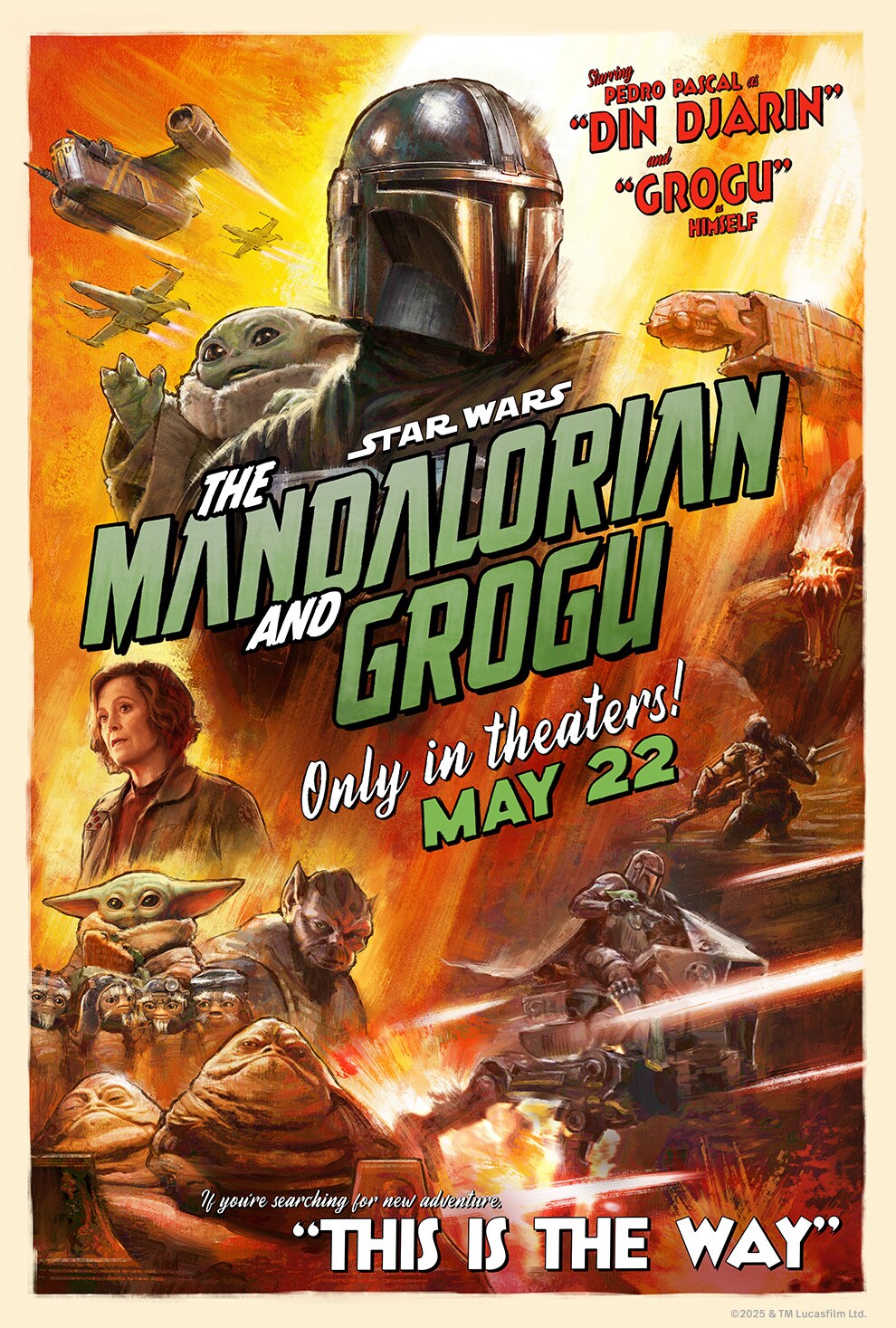 Star Wars: The Mandalorian and Grogu poster art
