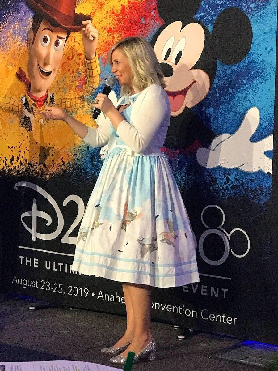 Ashley Eckstein on stage at D23 2019