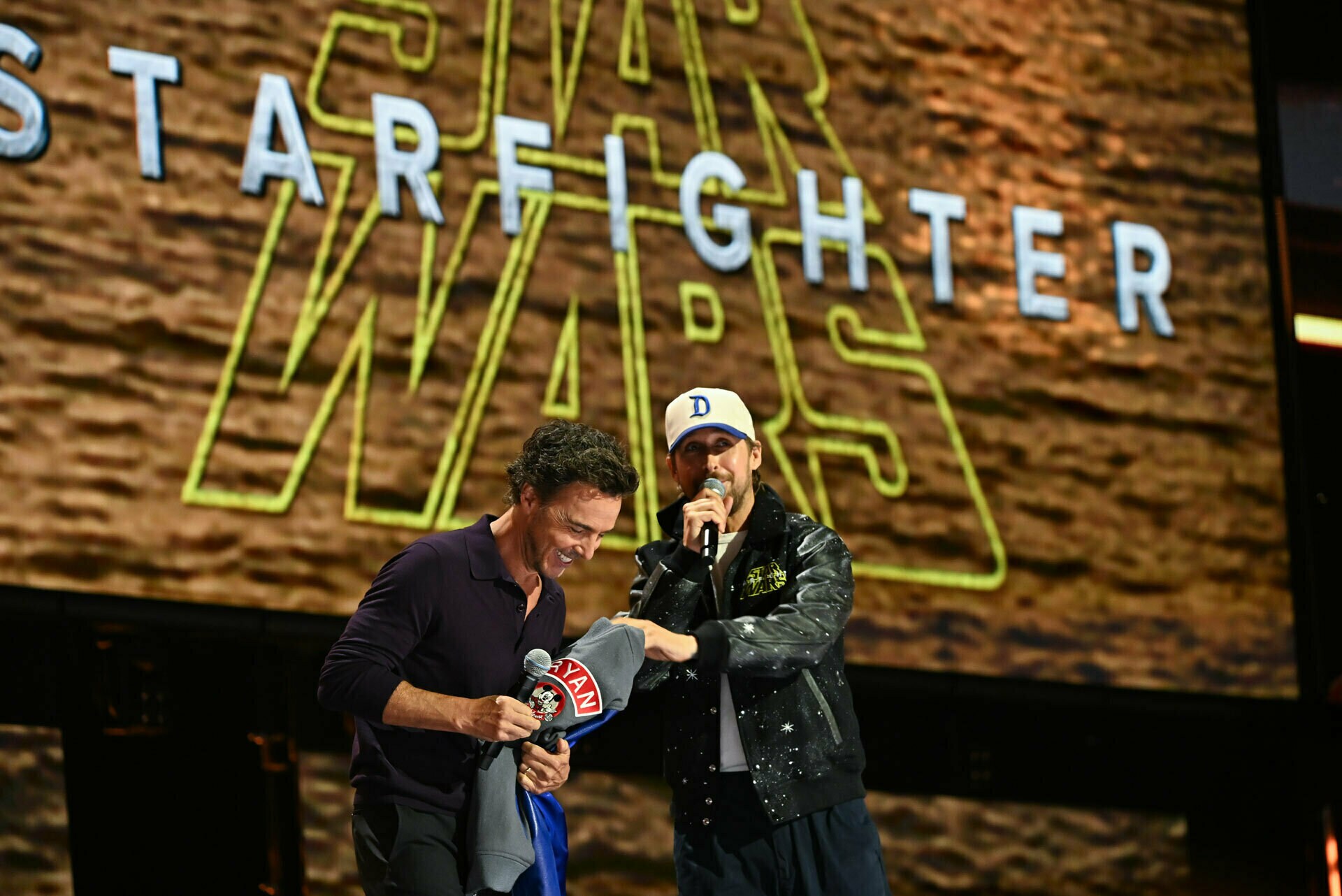 Shawn Levy and Ryan Gosling at D23.