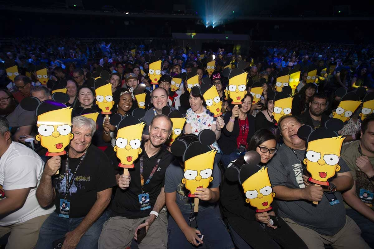 Audience wears Bart Masks