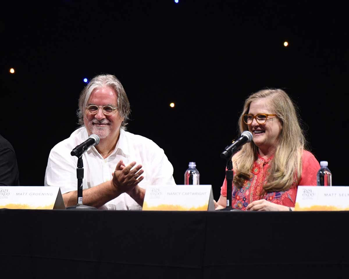 Matt Groening and Nancy Cartwrright