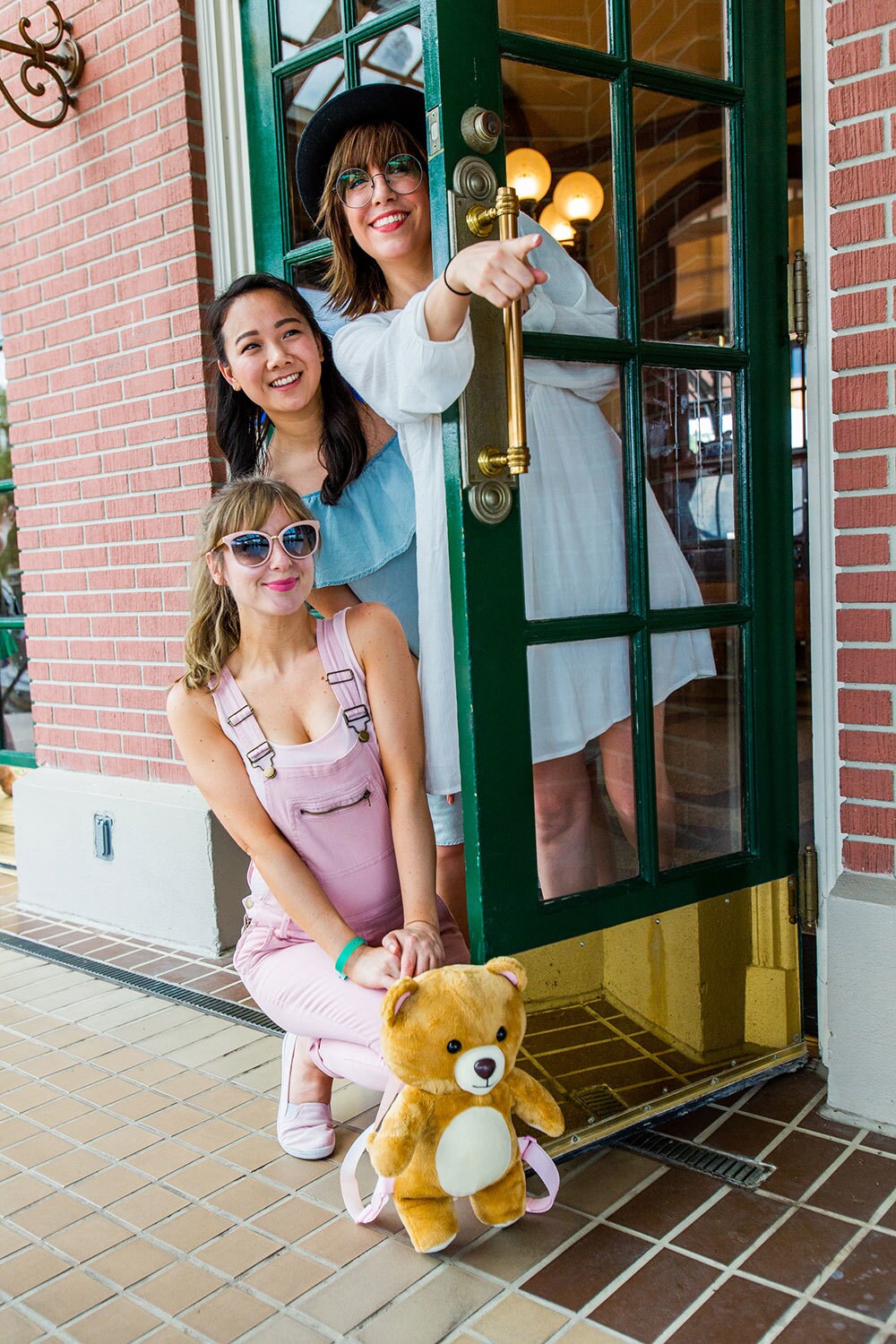 Fans posing for a picture during Peter Pan's 65th Anniversary Parade