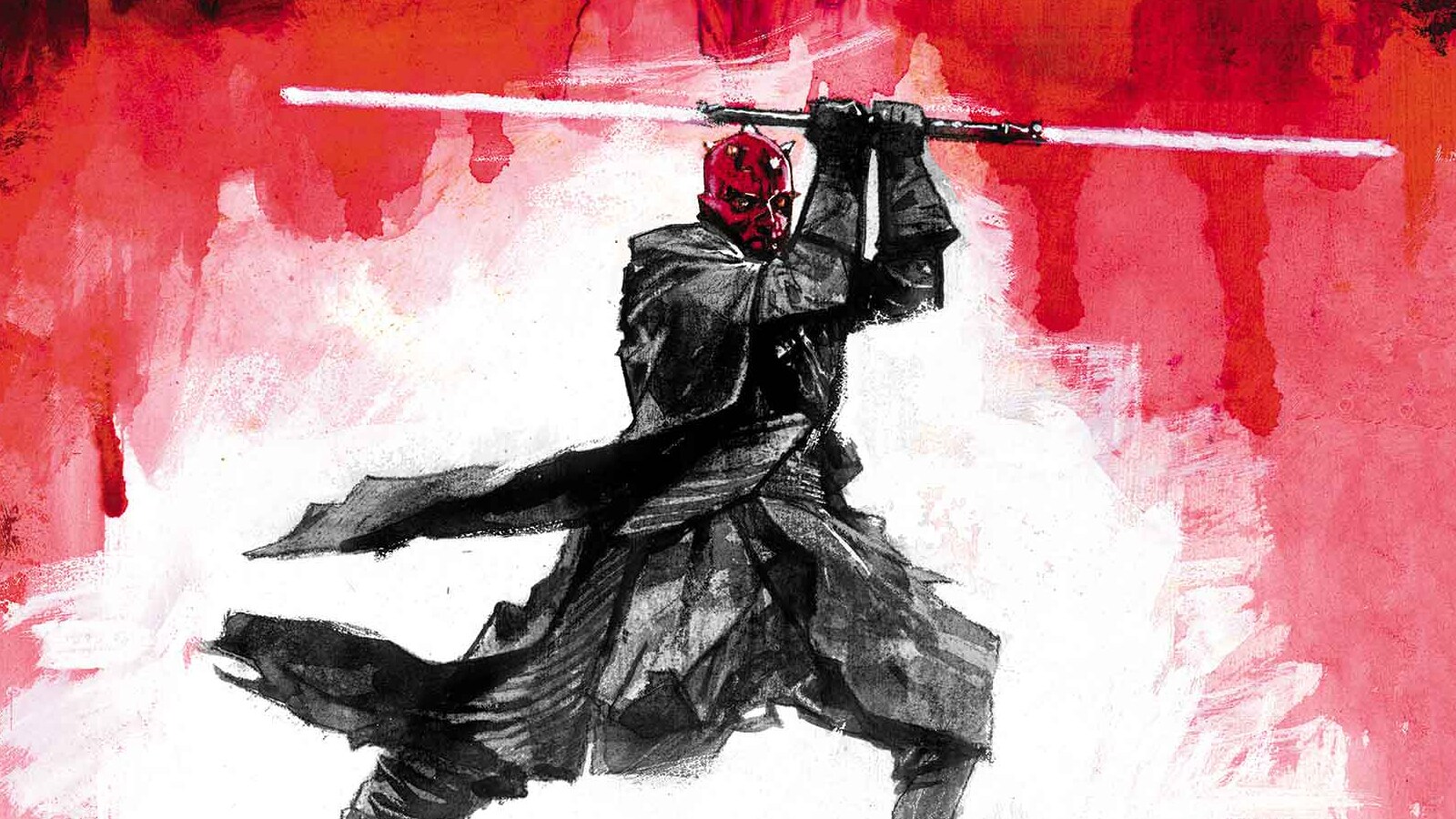 First Look at the Haunting Darth Maul – Black, White & Red #1