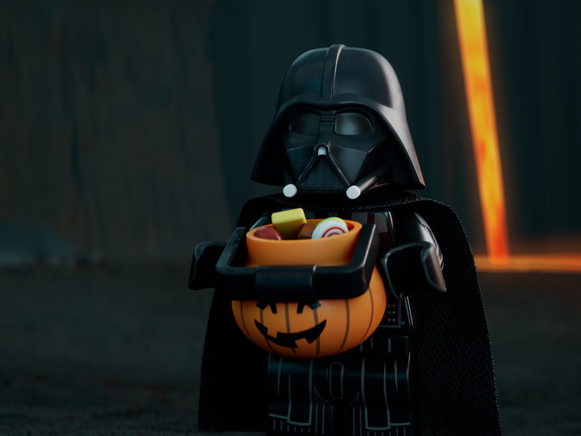 Big Pumpkin Darth Vader Boba Fett Storm Trooper Halloween Night