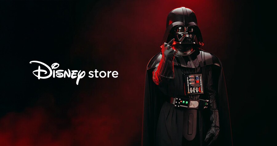 Darth Vader and Disney Store logo