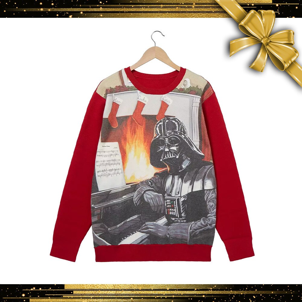 Darth Vader Piano Portrait Holiday Sweater- BoxLunch Exclusive
