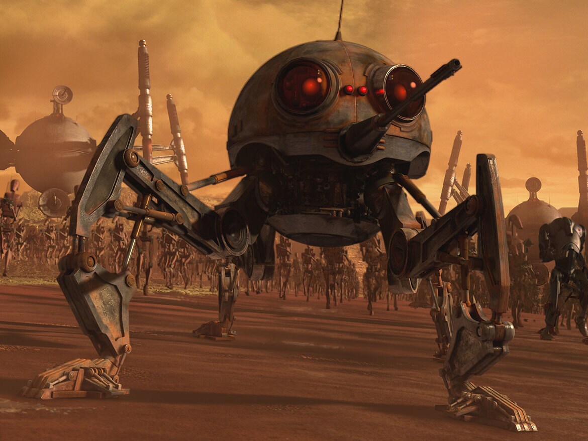 AT TE walker online with spider droid