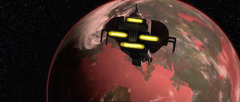 A ship approaching the planet Dathomir