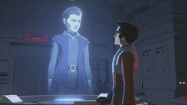 Leia Organa and Poe Dameron