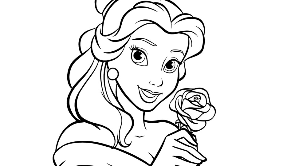 Desenhos de Princesas em PDF para Colorir Branca de Neve