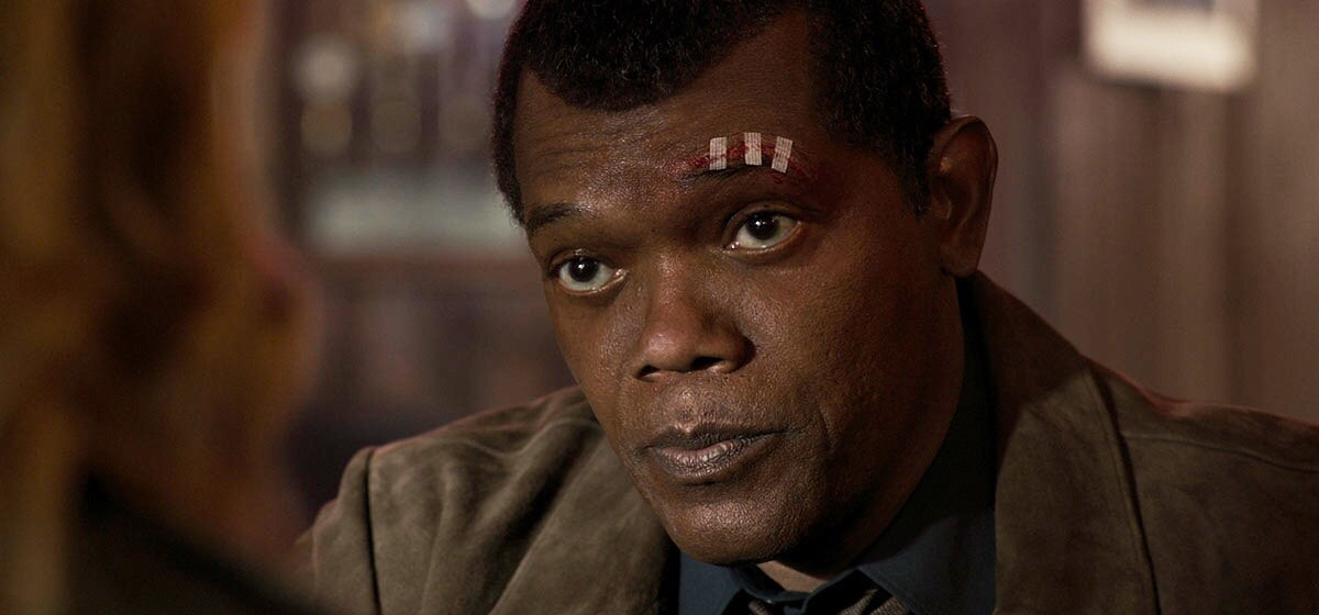 Samuel Jackson (Nick Fury) in Marvel Studios' Captain Marvel